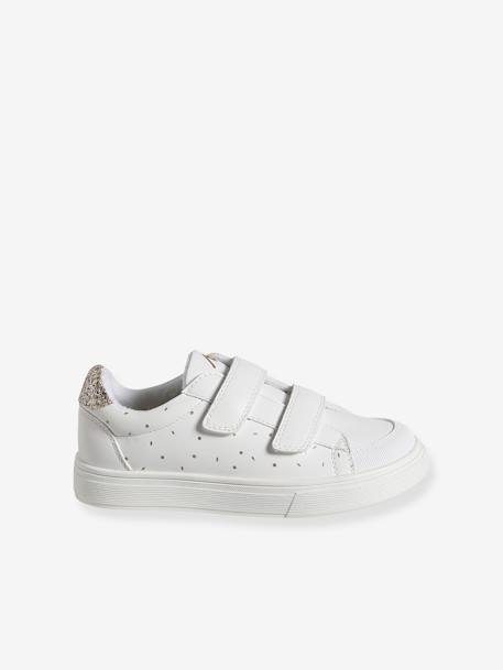 Baskets enfant fille synthétique détails dorés blanc imprimé 3 - vertbaudet enfant 