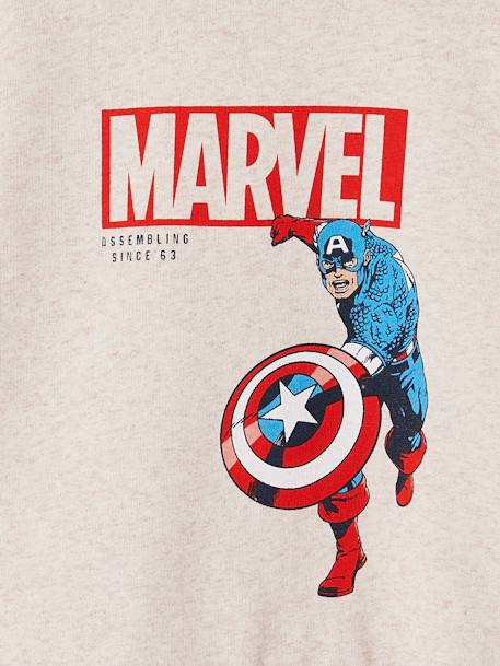 Sweat Captain America Avengers Marvel garçon beige chiné 3 - vertbaudet enfant 