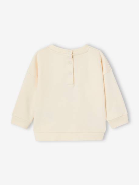 Sweat-shirt bébé pressionné dos vanille 2 - vertbaudet enfant 