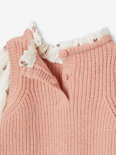 Pull 2 en 1 bébé bleu ciel+rose poudré 8 - vertbaudet enfant 