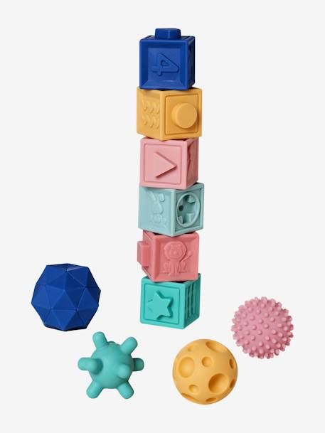 Set de 6 cubes et 4 balles sensorielles multicolore 3 - vertbaudet enfant 