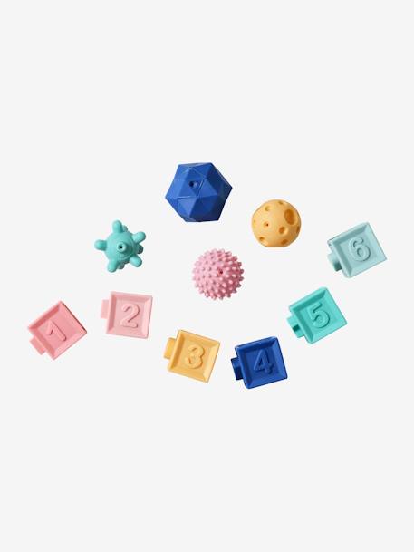 Set de 6 cubes et 4 balles sensorielles multicolore 4 - vertbaudet enfant 