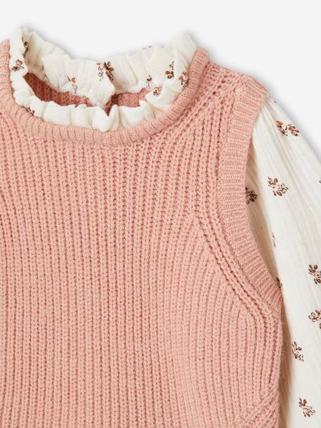Pull 2 en 1 bébé bleu ciel+rose poudré 7 - vertbaudet enfant 