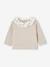 Pull bébé naissance à collerette fleurie beige chiné 1 - vertbaudet enfant 