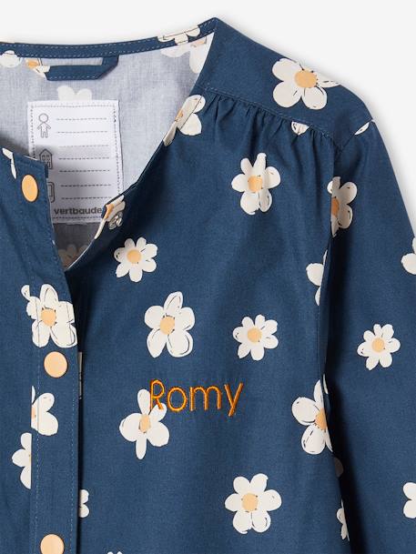 Tablier fille personnalisable à fleurs marine 3 - vertbaudet enfant 