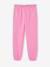 Pantalon jogging en molleton fille ceinture paperbag rose bonbon 5 - vertbaudet enfant 