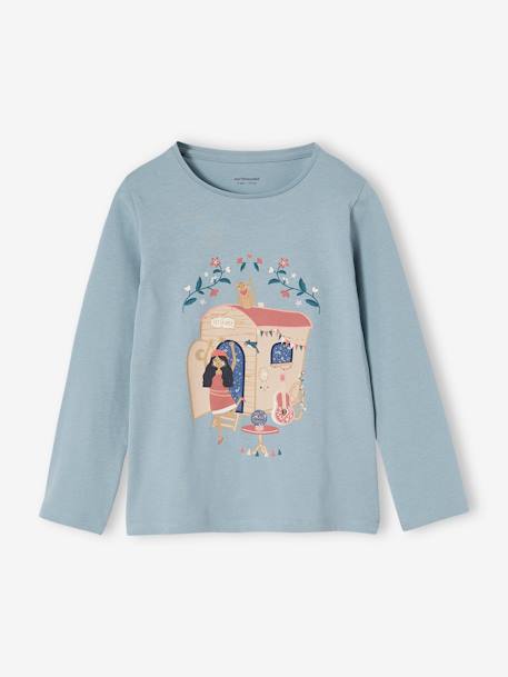 Lot 2 pyjamas fille gipsy lot bleu glacier/écru 3 - vertbaudet enfant 