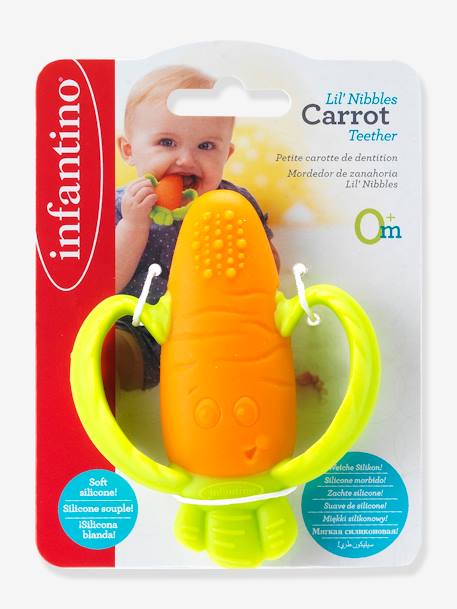 Anneau de dentition silicone carotte multicolore 3 - vertbaudet enfant 