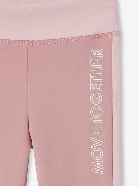 Legging de sport fille bandes côtes gris chiné+marine+MARINE+rose poudré 12 - vertbaudet enfant 