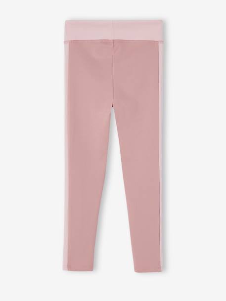 Legging de sport fille bandes côtes gris chiné+marine+MARINE+rose poudré 11 - vertbaudet enfant 