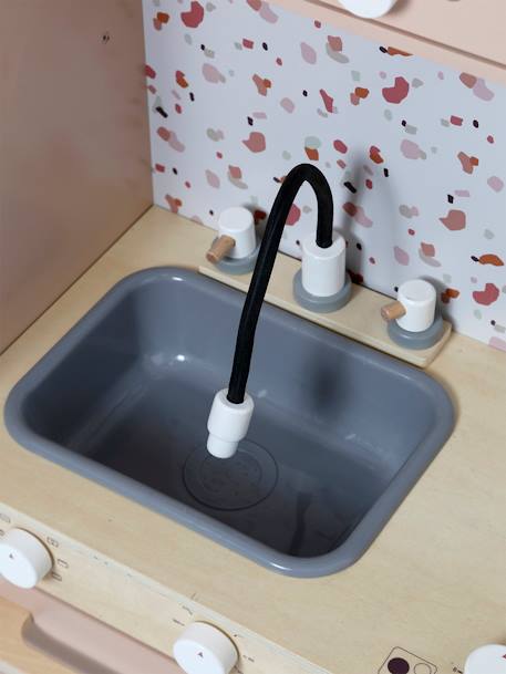 Grande cuisine en bois FSC® équipée rose 8 - vertbaudet enfant 