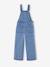 Salopette en jean large poches contrastées fille bleu moyen 4 - vertbaudet enfant 