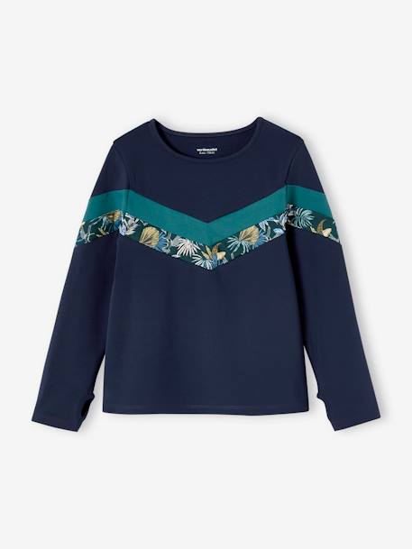 TS sport matière technique fille marine 1 - vertbaudet enfant 