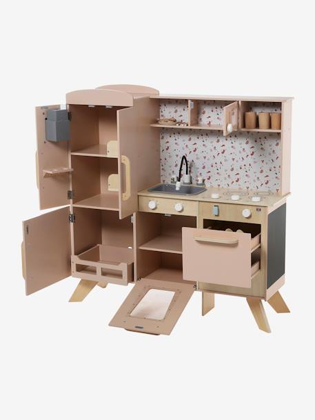 Grande cuisine en bois FSC® équipée rose 7 - vertbaudet enfant 