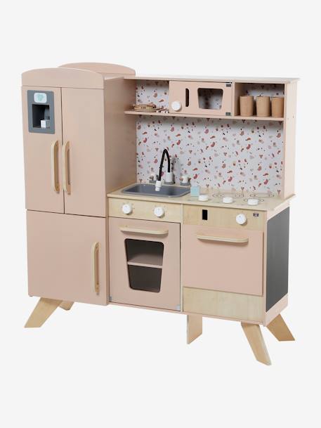 Grande cuisine en bois FSC® équipée rose 6 - vertbaudet enfant 
