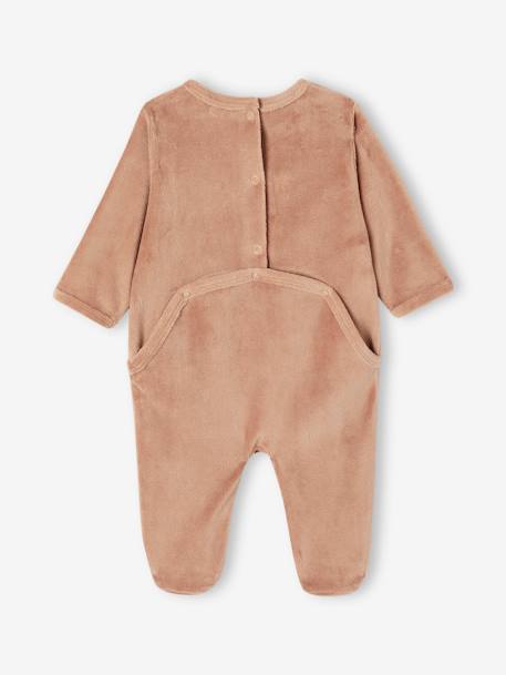 Lot de 3 pyjamas bébé mixtes en velours Lot cappuccino+rose 5 - vertbaudet enfant 