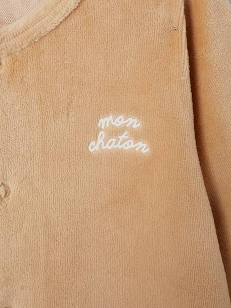 Lot de 3 pyjamas bébé mixte en velours ouverture naissance lot bois de rose+Lot jaune d'or+Lot vert d'eau 13 - vertbaudet enfant 