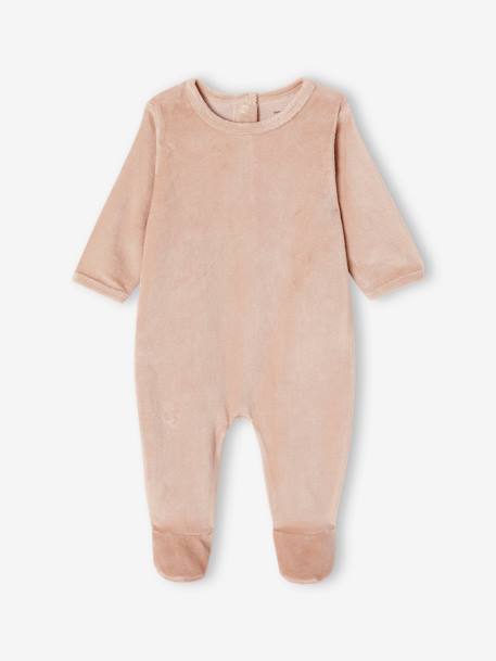 Lot de 3 pyjamas bébé mixtes en velours Lot cappuccino+rose 4 - vertbaudet enfant 