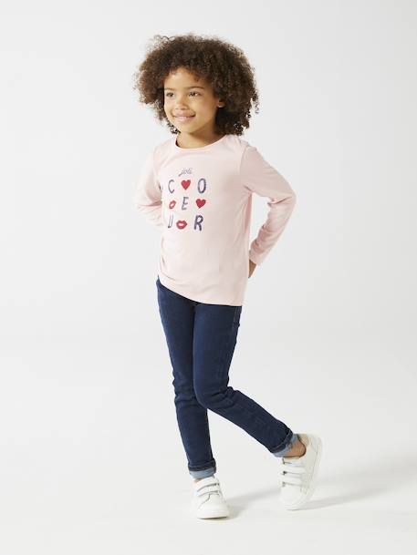 Jean fille tregging Basics bleu jean+stone 7 - vertbaudet enfant 