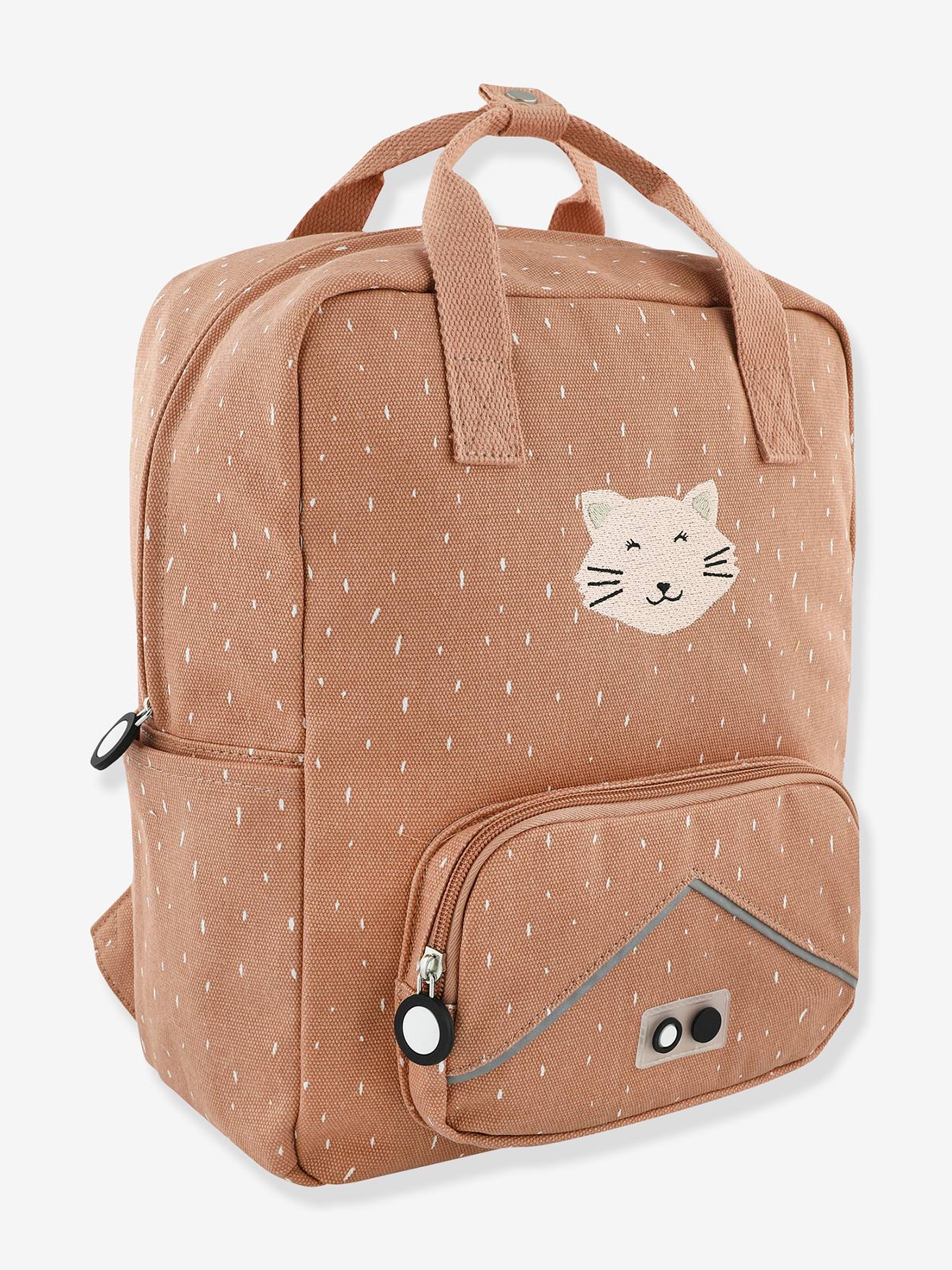 Sac à Dos Fille Motifs Cœurs Mauve - Compartiment Principal + Poches Latérales - Dos Réglable Et Personnalisable - 7
