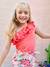 T-shirt à volant asymétrique fille corail+écru+vert sauge 1 - vertbaudet enfant 