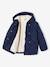 Doudoune fille à capuche doublée sherpa blush+marine+vert 13 - vertbaudet enfant 
