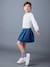 Jupe fille en jean plissée denim gris+stone 4 - vertbaudet enfant 