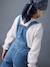 Salopette en jean large poches contrastées fille bleu moyen 11 - vertbaudet enfant 