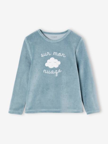 Lot de 2 pyjamas fille velours sur mon nuage vert d'eau 3 - vertbaudet enfant 