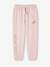 Pantalon jogging détails fanatisie fille en molleton rose poudré 1 - vertbaudet enfant 