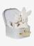 Doudou lapin et hochet en sherpa personnalisable avec mallette blanc 3 - vertbaudet enfant 