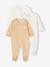 Lot de 3 pyjamas bébé mixte en velours ouverture naissance lot bois de rose+Lot jaune d'or+Lot vert d'eau 8 - vertbaudet enfant 