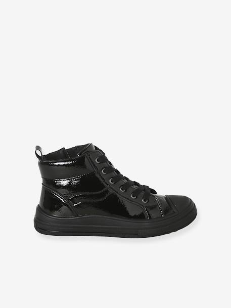 Baskets enfant fille synthétique zippées noir 2 - vertbaudet enfant 
