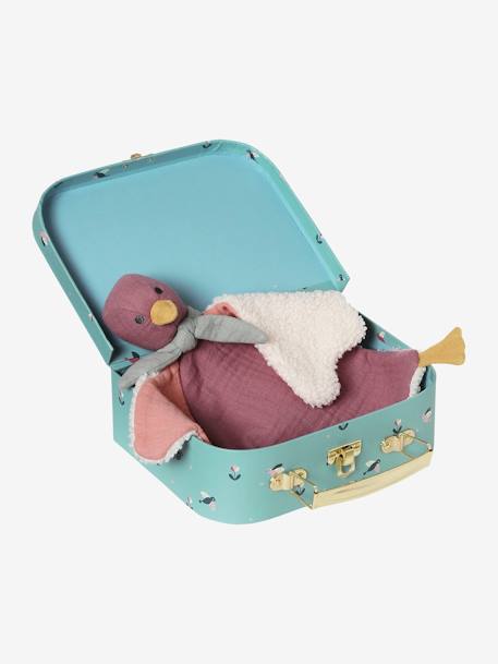 Doudou oiseau bi-matière personnalisable avec mallette rose 2 - vertbaudet enfant 
