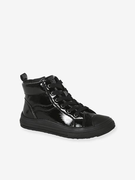 Baskets enfant fille synthétique zippées noir 1 - vertbaudet enfant 