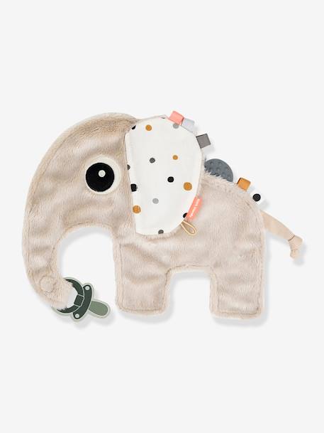 Doudou attache-sucette Elphee sable 2 - vertbaudet enfant 