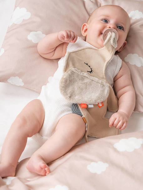Doudou attache-sucette Elphee sable 1 - vertbaudet enfant 