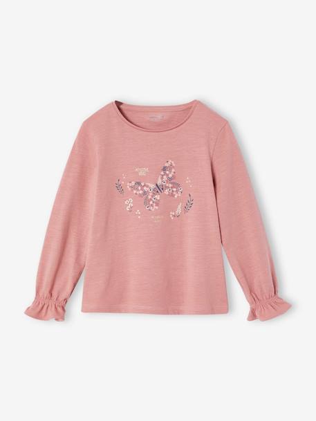 T-shirt Fille Manches Longues Lapin - 2-8 Ans - Coton 100% - Design Bowknot - Style élégant