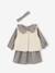 Ensemble 3 pièces bébé robe vichy + gilet + bandeau carreaux noir 2 - vertbaudet enfant 