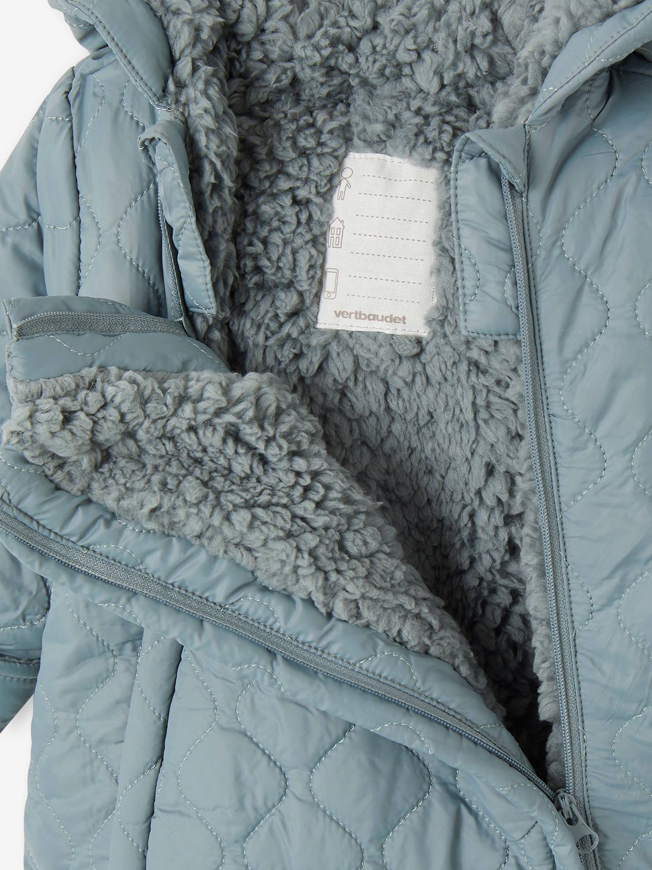Combipilote Naissance Vertbaudet - Denim Imprimé Fleuri, Doublure Polaire, Très Chaud - 11