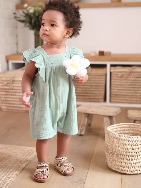 Sandales scratchées cuir imprimé bébé beige imprimé 8 - vertbaudet enfant 