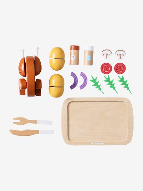 Poulet rôti et accessoires en bois FSC® jaune 4 - vertbaudet enfant 