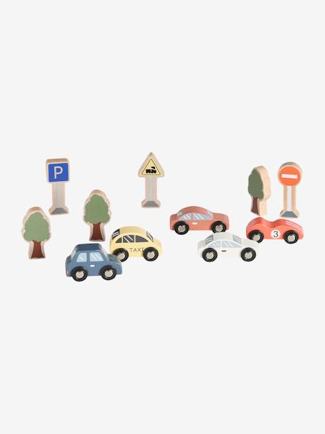 Coffret de véhicules et accessoires en bois FSC® multicolore 1 - vertbaudet enfant 