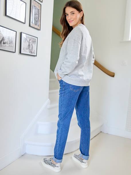Sweat 'New Edition Baby' grossesse et allaitement gris chiné 2 - vertbaudet enfant 