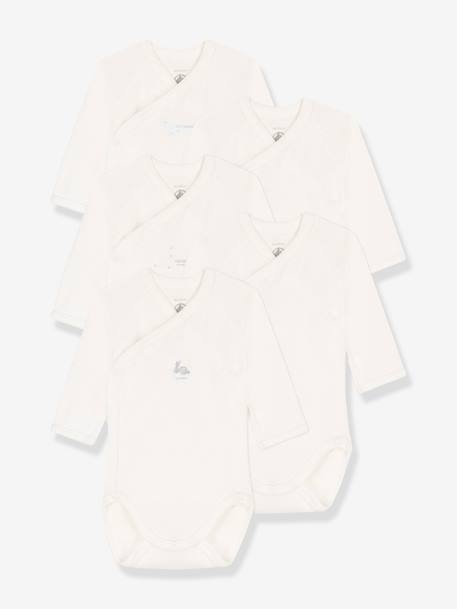 Lot De 5 Bodies Bébé Manches Longues Rennes - Emmanchures Américaines, 100% Coton Confort