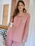 Ensemble 2 pièces pyjama uni de grossesse bois de rose 4 - vertbaudet enfant 
