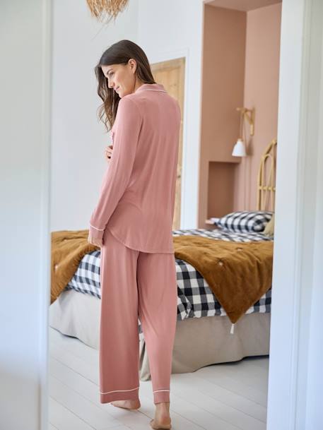 Ensemble 2 pièces pyjama uni de grossesse bois de rose 2 - vertbaudet enfant 