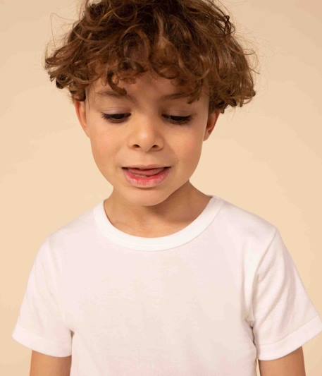Lot de 2 t-shirts manches courtes blanc 3 - vertbaudet enfant 