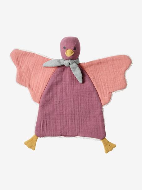 Doudou oiseau bi-matière personnalisable avec mallette rose 4 - vertbaudet enfant 
