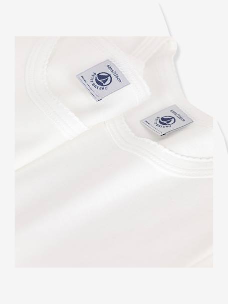 Lot 2 t-shirts manches courtes blanc 3 - vertbaudet enfant 